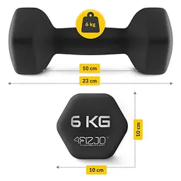 Гантелі вінілові 4FIZJO Classic 2 x 6 кг (P-5905973403191) - мініатюра 5
