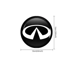 Наклейка з логотипом Infinity для автоключів d=15 мм Пластикова об'ємна (Завод) - мініатюра 2