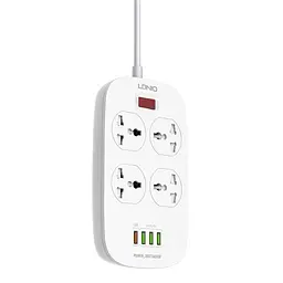 Мережевий фільтр-продовжувач LDNIO SC4407 (4 х розетки 4 х USB) 2.0 м - мініатюра 5