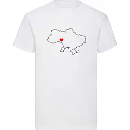 Біла чоловіча футболка "Україна Вінниця" M