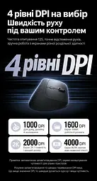 Бездротова вертикальна миша UGREEN M571S Bluetooth та USB-A приймач 2,4 ГГц 4 рівні чутливості до 4000 DPI перемикання між трьома пристроями тихі кнопки та коліщатко вбудований акумулятор із заряджанням USB-C бічні кнопки швидкого доступу пам’ять DPI для кожного пристрою опора для великого пальця протиковзна накладка під палець у комплекті відсік для приймача кабель заряджання USB-A на USB-C 1 м у комплекті темно-сіра з чорним (85237) - мініатюра 7