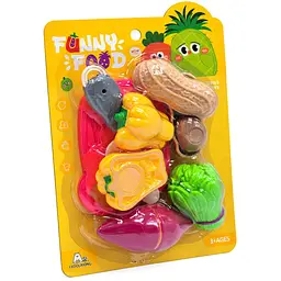 Ігровий набір продуктів Bambi на липучці Funny Food 228R5-1 з ножем та дощечкою
