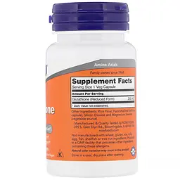 Глутатіон Now Foods L-Glutathione 250 мг 60 вегетаріанських капсул - мініатюра 2