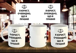 Чашка "Я юрист, очевидно, що я правий" 330 мл Бордова