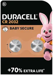 Спеціальна літієва батарейка типу «таблетка» Duracell 2032 3V, (DL2032/CR2032), 2 шт. (6409620)