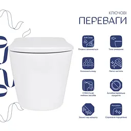 Унітаз підвісний Qtap Scorpio ML Ultra Quiet з сидінням Slim Duroplast/ Soft-close/ MagLock QTSCOML26W49624 - мініатюра 2