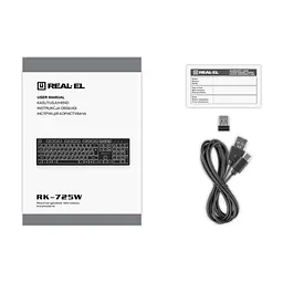 Клавіатура REAL-EL RK-725W Wireless/Bluetooth Black (EL123100061) - мініатюра 9