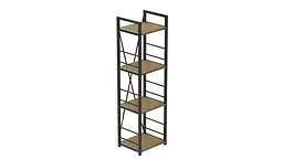 Етажерка 4/34 Ferrum-decor Серії Коннект 120x34x28 чорний ДСП Дуб Артізан 16мм (FRD-104273) - мініатюра 6