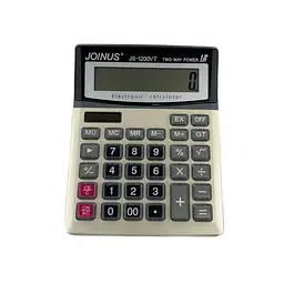 Калькулятор настільний JOINUS JS-1200VT, 12-розрядний, великий дисплей, подвійне живлення (сонячна батарея + батарейка) - мініатюра 2