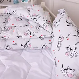 Набір антиалергенний MirSon зима Kids Time 20-0040 Cute white zebra 140x205 см EcoSilk: ковдра з подушкою (2200009665899) - мініатюра 5