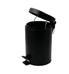 Відро для сміття кругле Zerix Solo-TC0105 Black 5 л чорне (ZX5898) - мініатюра 3