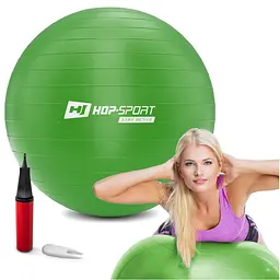Фітбол Hop-Sport 65см зелений + насос 2020 - мініатюра 3