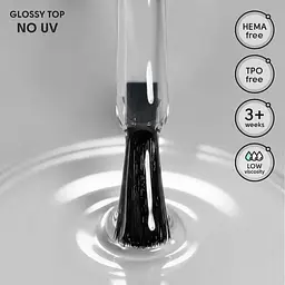 Топ для гель-лаку без липкого шару без УФ фільтрів Glossy Top No UV Shelly 12 мл - мініатюра 2
