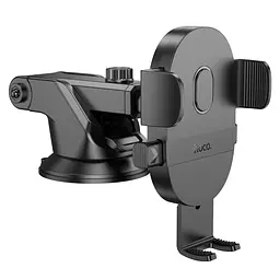 Автотримач Hoco H19 Mighty one-button (center console) Black - мініатюра 3