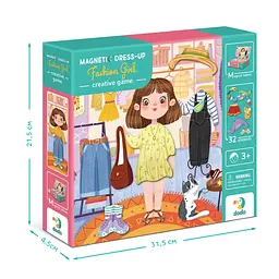Магнітна гра "Одягалка Модниця" DoDo Toys 200243, 1 магнітна дощечка, 32 магніти - мініатюра 6