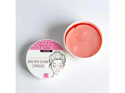 Патчі для очей BEAUTYDERM 18+ 60шт гідрогелеві Рожеві Bye Bye dark circles