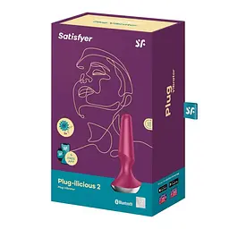 Анальна пробка Satisfyer Plug-ilicious 2, 14 см (малиновий) - мініатюра 5