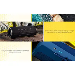 Портативний колонка Hator Wireless Aria TWS 30 Вт IPX7 Phantom Black - мініатюра 7