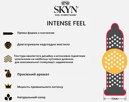 Презервативи Skyn Intense Feel без латексу 3 шт (ROZ6501053342) - мініатюра 2