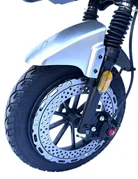 Електроскутер Вантажний з двома великими багажниками Crosser MAX PRO (1200W  72V 24Ah) Сірий - мініатюра 6