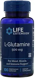 Глютамін 500 мг Life Extension L-Glutamine 100 капс