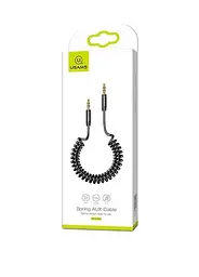 Кабель аудіо Usams SJ256YP01 Spring Audio Cable AUX 3.5 мм AUX 3,5 мм 1,2 m Black (6958444959306)