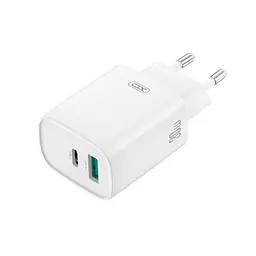 Мережевий зарядний пристрій XO CE30 30W 1USB-A+1USB-C fast charger Білий