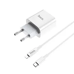 Зарядний пристрій Hoco C76A Plus Speed Source PD 20 W блок швидкий + кабель Type-C to Lightning - мініатюра 2