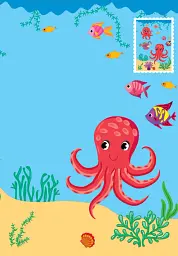 Прості аплікації великими наліпками. Морські пригоди - мініатюра 3