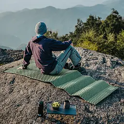 Килимок туристичний складаний одномісний IXPE Naturehike CNK2450WS044 з алюмінієвою плівкою, 195x60x1.8 см, оливковий - мініатюра 10