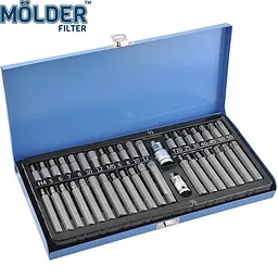 Набір біт Шестигранники та Зірочки Hex Torx Molder 40 предметів Оригінал (MT68040)