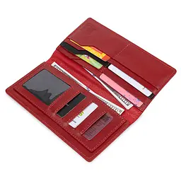 Жіноче шкіряне портмоне Grande Pelle 11514 червоне - мініатюра 6
