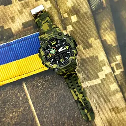 Наручний годинник чоловічий 002CMGRDPS ДПС Зелений камуфляж + Коробка. Patriot acs0031069 - мініатюра 2