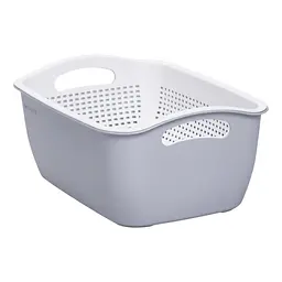 Кошик для миття овочів та фруктів Yiwu пластиковий 29.5х21х11 см сірий HP-45-6G - мініатюра 4