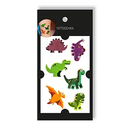 Тату Tattooshka Фіолетові динозаврики WS-067 (5805800010939) shop (5805800010939) - мініатюра 1