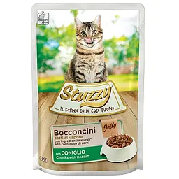 Вологий корм Stuzzy Cat Rabbit кролик у желе консерви для котів, пауч 85г