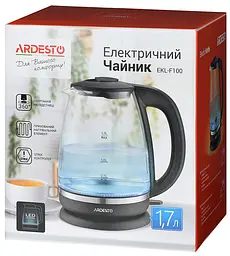 Електрочайник Ardesto EKL-F100 1.7 л прозорий - мініатюра 3