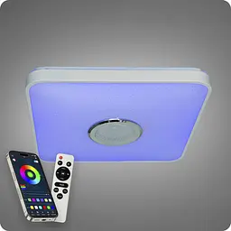 Люстра світлодіодна 517 Dlight RGB з пультом і колонкою 70Вт Білий (02176) - мініатюра 7