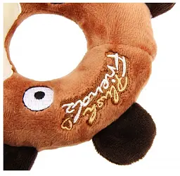 Іграшка для собак Gigwi Plush Friendz Плюшевий Ведмідь з Гумовим Кільцем Всередині і пищалкою 19 см - мініатюра 4
