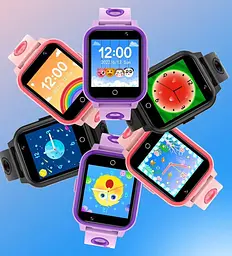 Годинник телефон для дітей Lemfo T8 з GPS відстеженням, SIM-картою, 4G LTE, подвійною камерою, прослушкою, ліхтариком та кнопкою SOS Фіолетовий - мініатюра 7