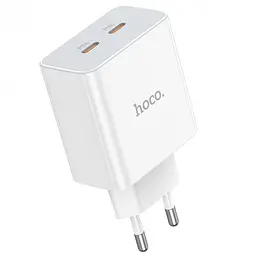 Мережевий зарядний пристрій Hoco C108A Leader PD35W dual port(2C) charger білий