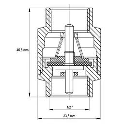 Клапан зворотний Koer 1/2" KR.171 KR0127 - мініатюра 3