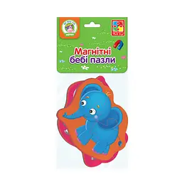 Магнітні бебі пазли "Зебра та слоненя" Vladi toys VT3208-12 - мініатюра 2