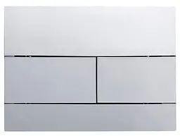 Панель змиву Koer KT-0603-01 240x160x10mm пластикова, кнопка лінійна KR5319, Хром - мініатюра 2