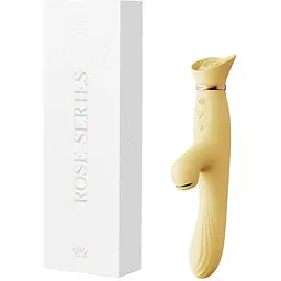 Вібратор з підігрівом та вакуумною стимуляцією клітора Zalo - ROSE Vibrator Lemon Yellow - мініатюра 9