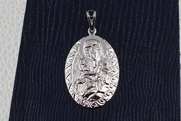 Ладанка Xuping Jewelry овальна тіснена Марія з немовлям 3.4 см срібляста