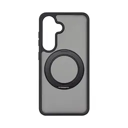Противоударный чехол-панель для Samsung Galaxy S24 5G (SM-S921)/S25 5G, Unit Stand2, черный, силикон + поликарбонат, защита всего корпуса, с подставкой, поддержка магнитных держателей и беспроводной зарядки (MagSafe), ArmorStandart (ARM89559)