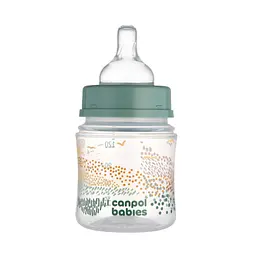 Пляшечка для годування Canpol babies Easystart MOUNTAINS антиколікова з широким отвором 120 мл зелена (35/242_gre) - мініатюра 2