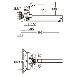 Змішувач AQUATICA NK-2C232C - мініатюра 2