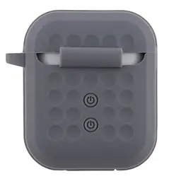 Футляр із карабіном Fashion Silicone Case Airpods 1/Airpods 2 Grey (35263_3345610) - мініатюра 4